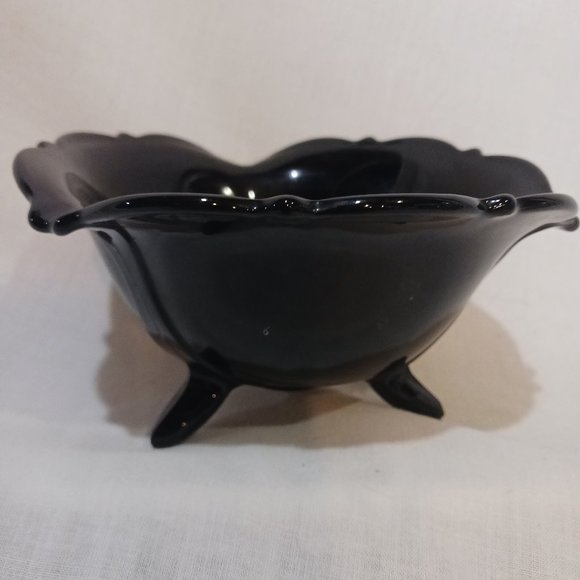 Vintage L.E.Smith black amethyst dish - Picture 1 of 9